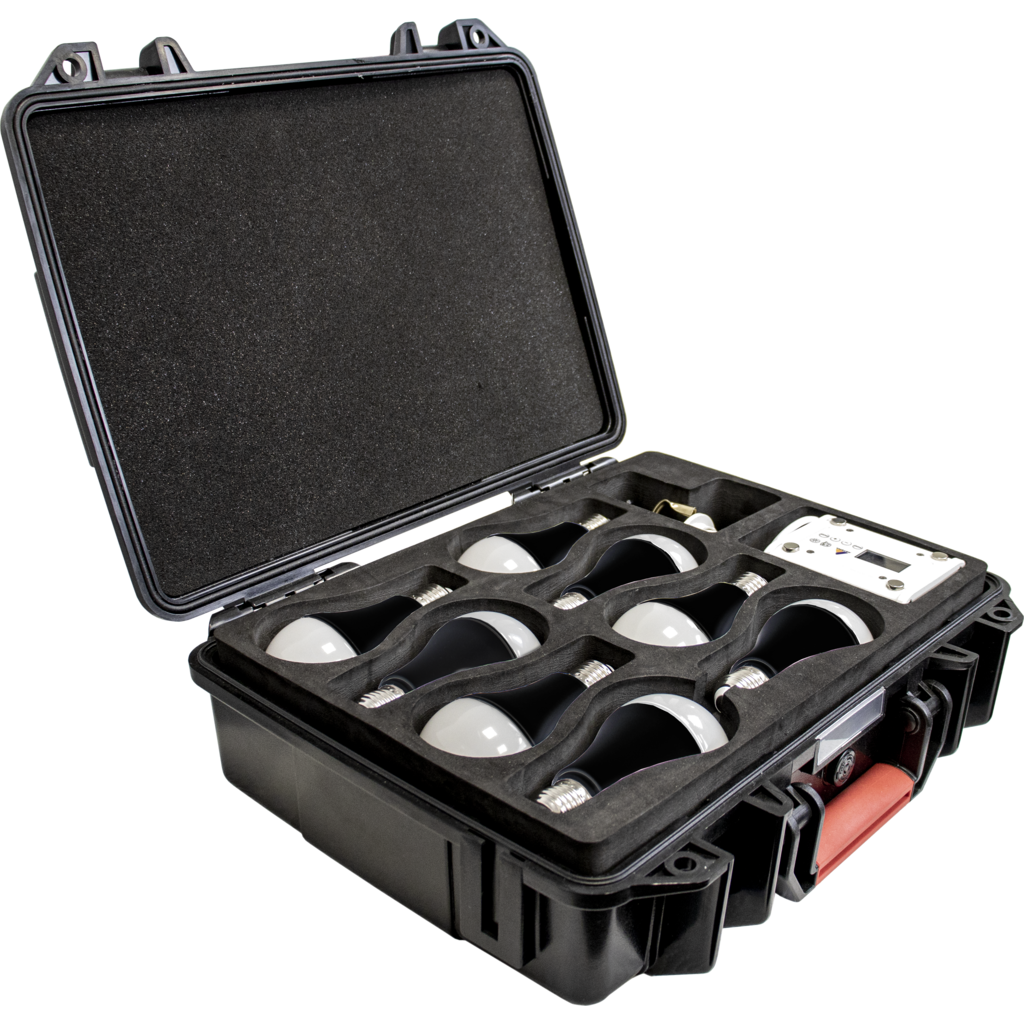 [161547] ASTERA NYX Bulb bundle, Sort 8 pærer, powerstation, ladekoffert, tilb