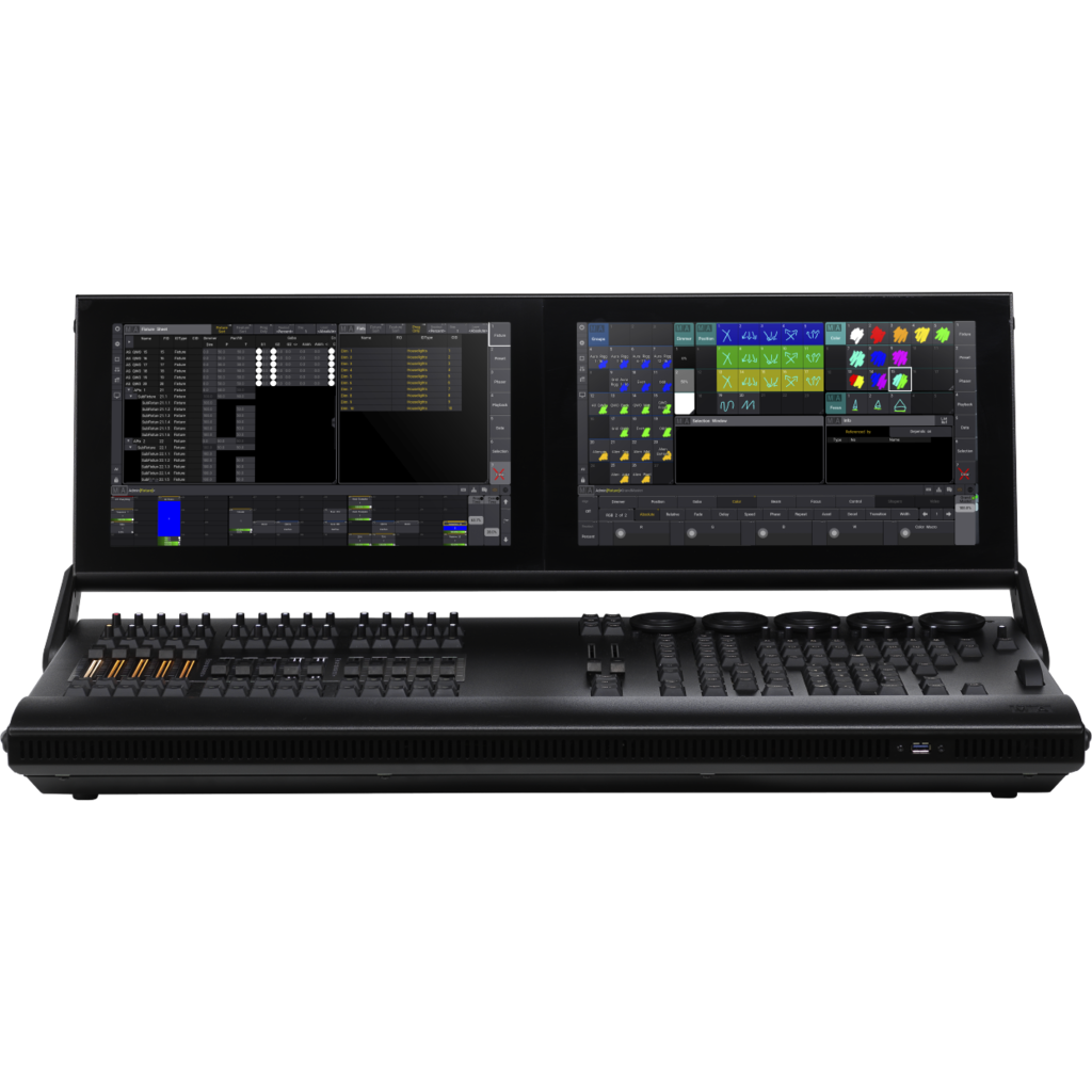 MA Lighting 4010505 grandMA3 compact XT er en kompakt lyskontrollkonsoll for profesjonell programmering og avvikling