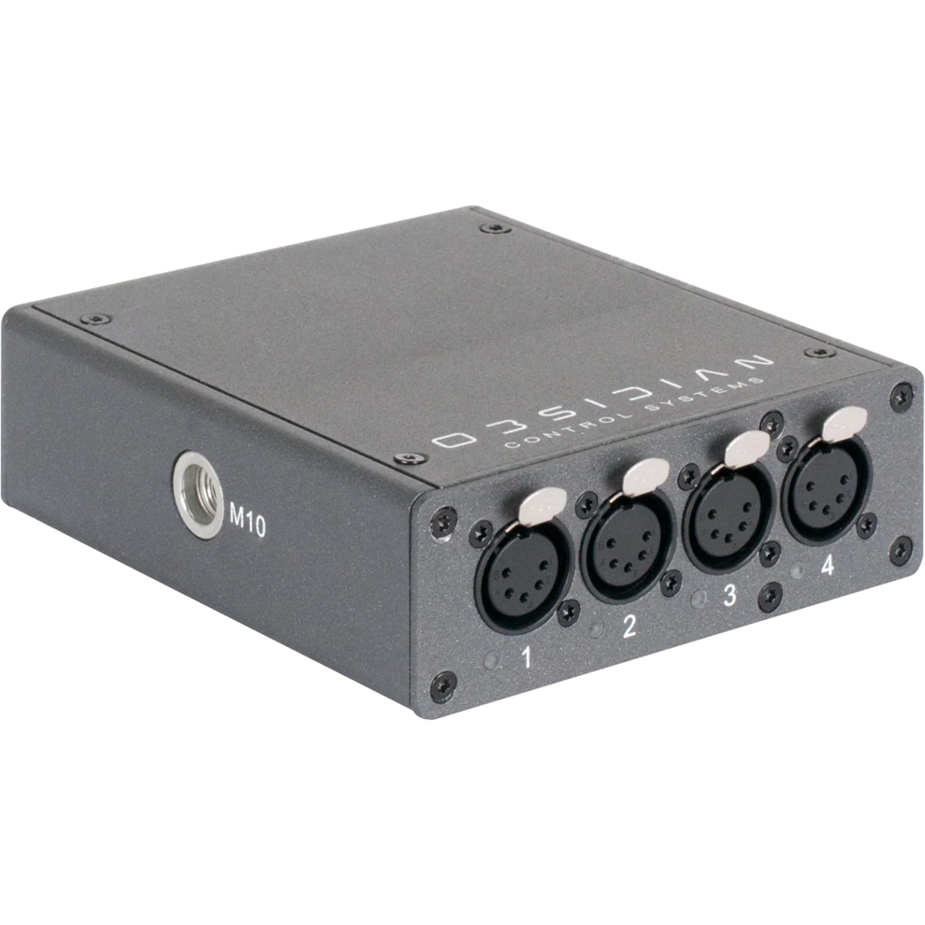 [2256664] Obsidian Netron EP4 er en kompakt Ethernet-til-DMX gateway med fire porter 