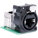 Obsidian Netron PCBCAT6 er et kompakt CAT6A RJ45-utgangskort for skreddersydde nettverks- og DMX-installasjoner.