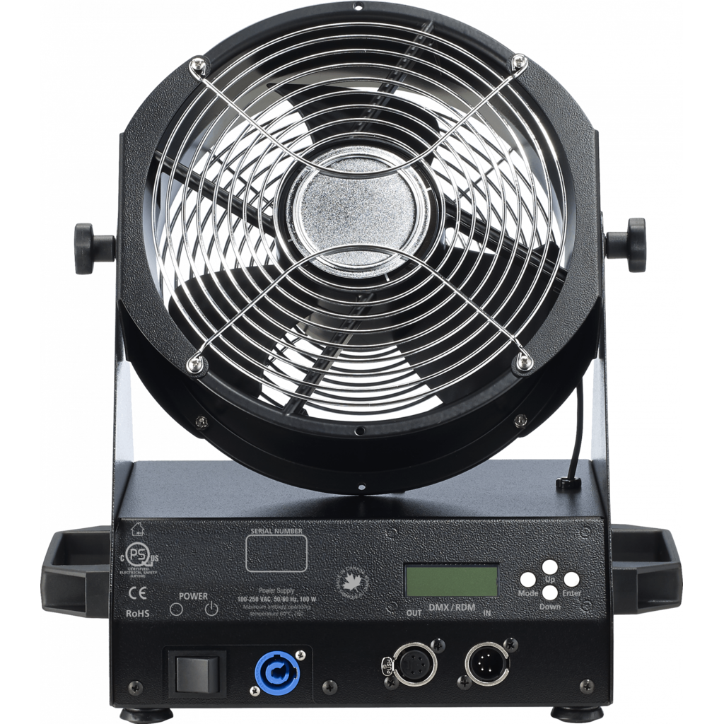 MDG theFAN er en kompakt, digital vifte utviklet som supplement til atmosfæreeffekter eller for frittstående bruk.