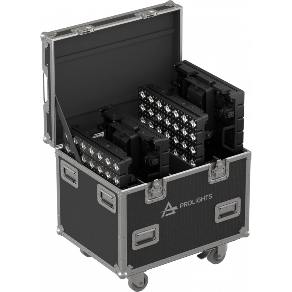 [183027] PROLIGHTS HALUPIXDUOpack LED Matrix Pack 4xHALUPIXDUO, Flightcase
