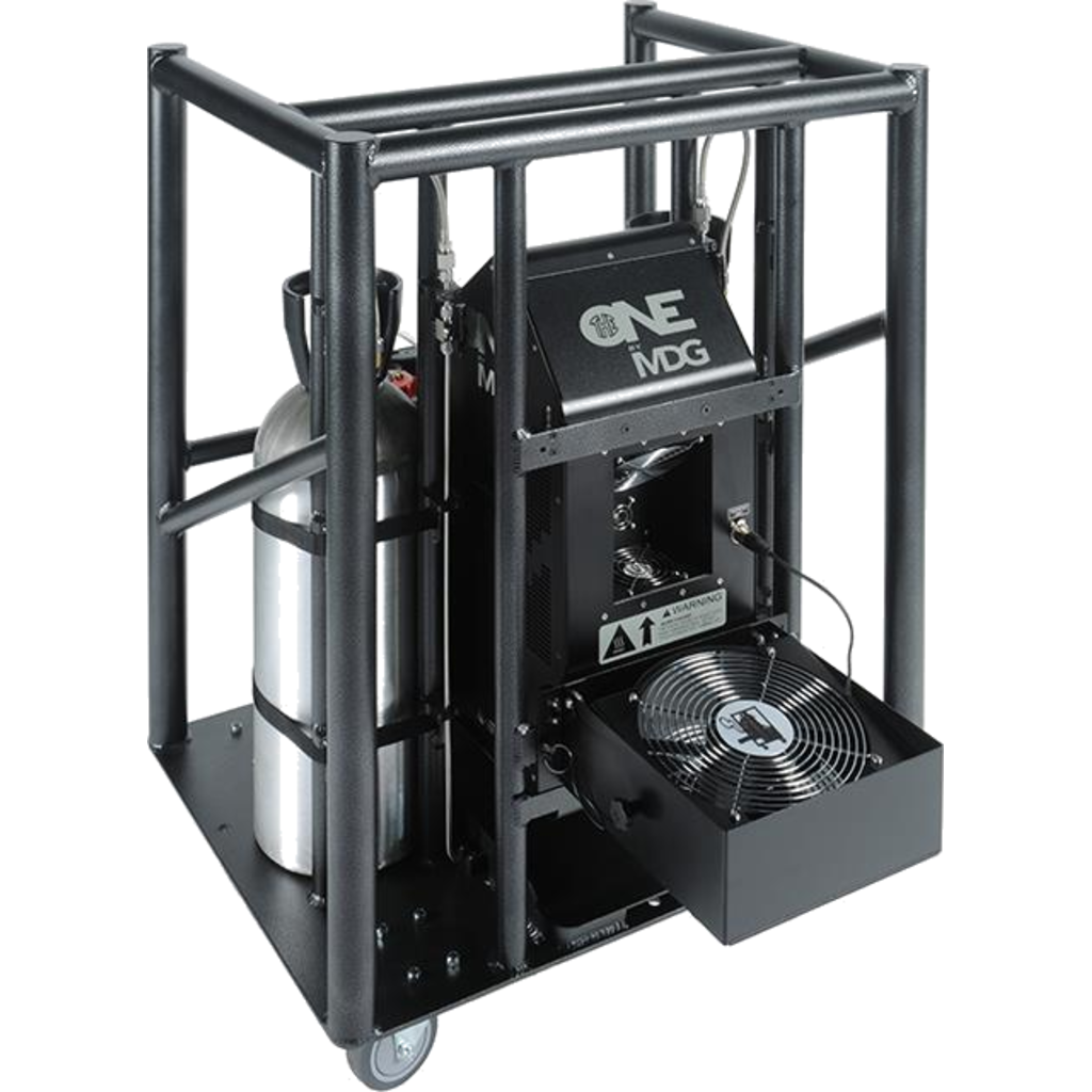 MDG theONE Touring er en komplett atmosfæreløsning utviklet for krevende turné- og utleiebruk.