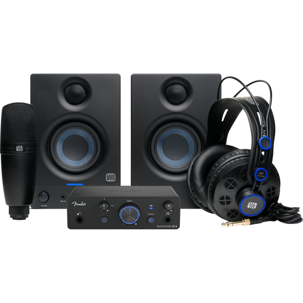 Fender Quantum Complete Bundle er et komplett studiooppsett fra Fender Studio for innspilling, produksjon og monitoring.