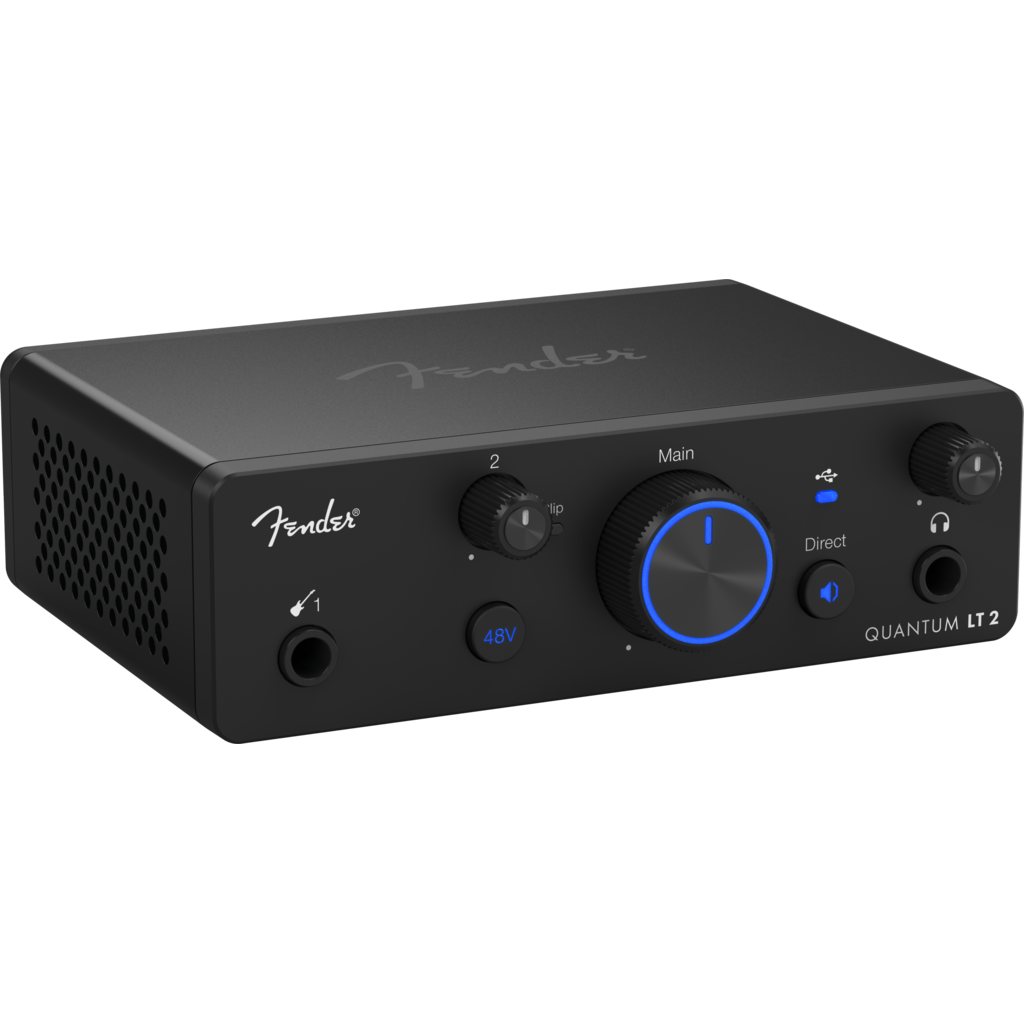 Fender Quantum LT 2 er et 2×2 USB-C lydkort fra Fender Studio med MAX-HD mikrofonpreamp og profesjonell lav-latens ytelse.