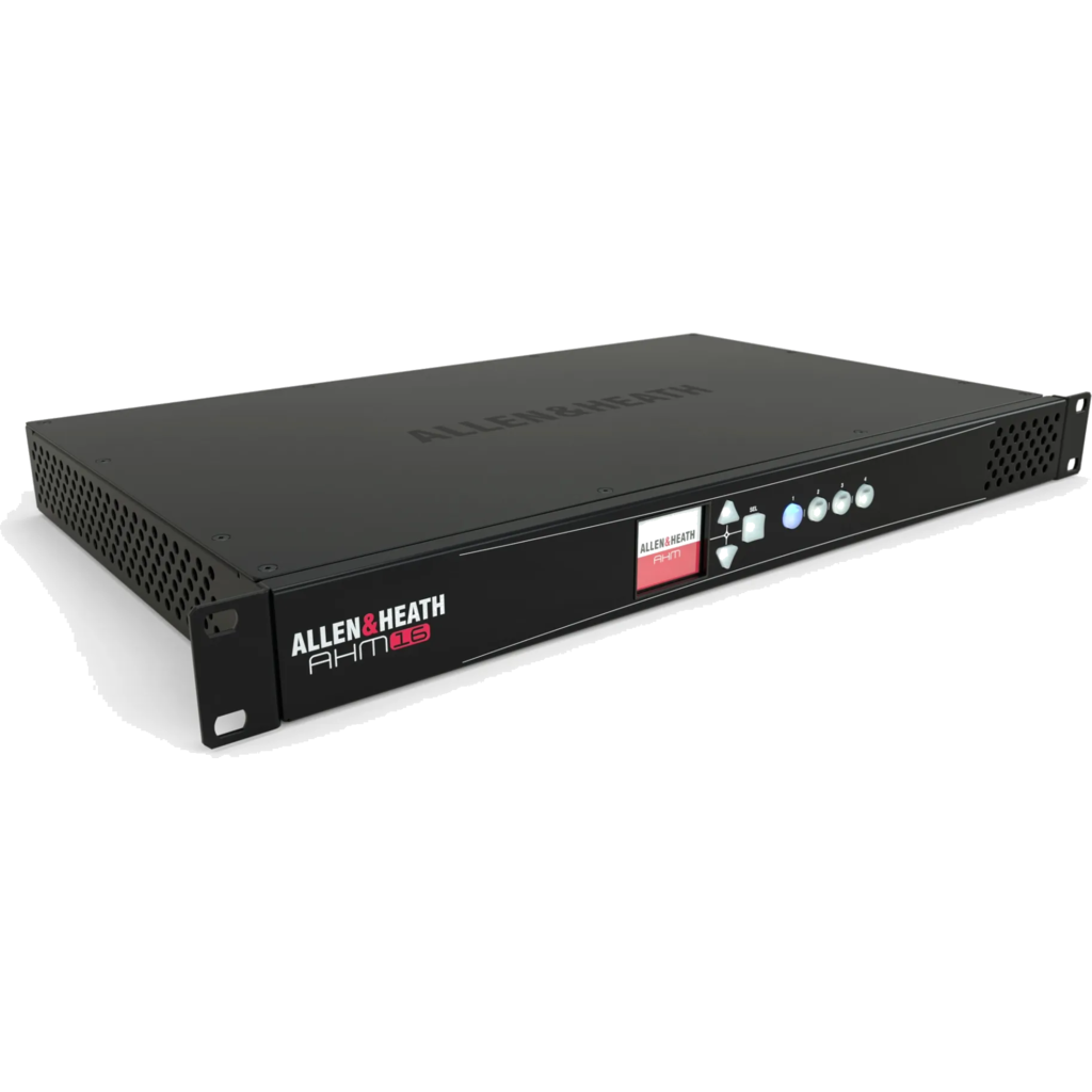 [AHM-16] A&H AHM-16 er en 16×16 audio matrix-prosessor fra Allen & Heath utviklet for faste installasjoner med høye krav til fleksibilitet, kontroll og lydkvalitet.