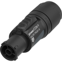 Neutrik NAC3F-TRUE1-S er en låsbar powerCON TRUE1 kabelkontakt for mindre kabeldimensjoner