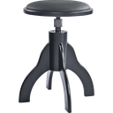 K&M 13850 – Pianokrakk i heltre med trinnløs høydejustering 485–625 mm, sort matt