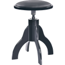 K&M 13851 – Pianokrakk i heltre med trinnløs høydejustering 485–625 mm, sort høyglans