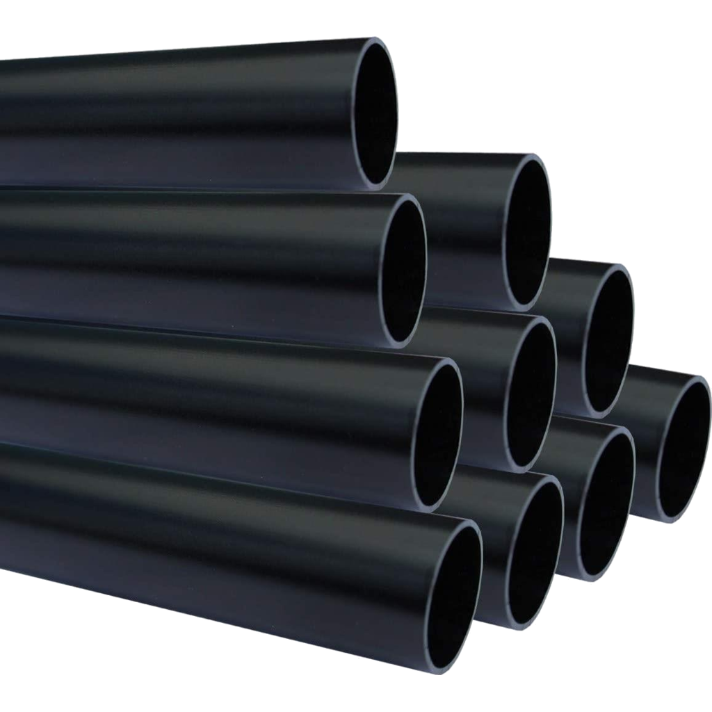 Hydro Aluminium – Aluminiumsrør Ø48 mm x 4 mm, sort (T6082)