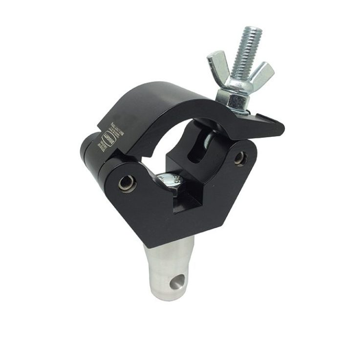 Doughty T45811 – Weld Base Clamp med half connector sort 48–51 mm (Modular Rigging) – 100 kg WLL