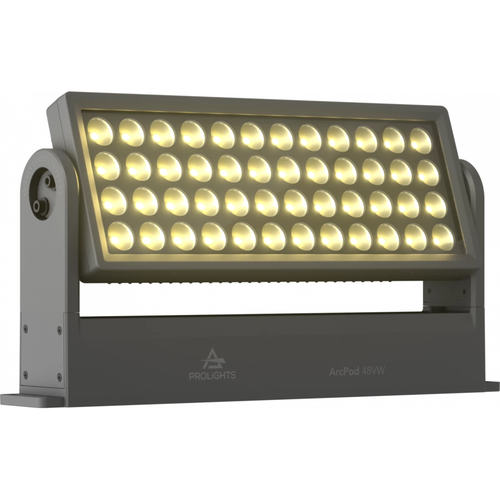 Prolights ARCPOD48VW ArcPod 48VW – kraftig IP66 tunable white LED-lampe for fasade- og arkitekturbelysning