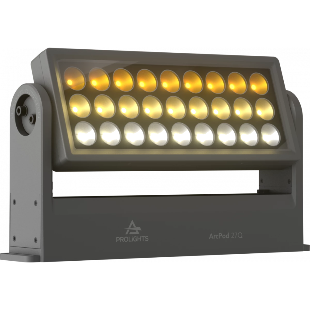 Prolights ARCPOD27Q ArcPod 27Q – kompakt IP66 RGBW LED-lampe for fasade- og arkitekturbelysning