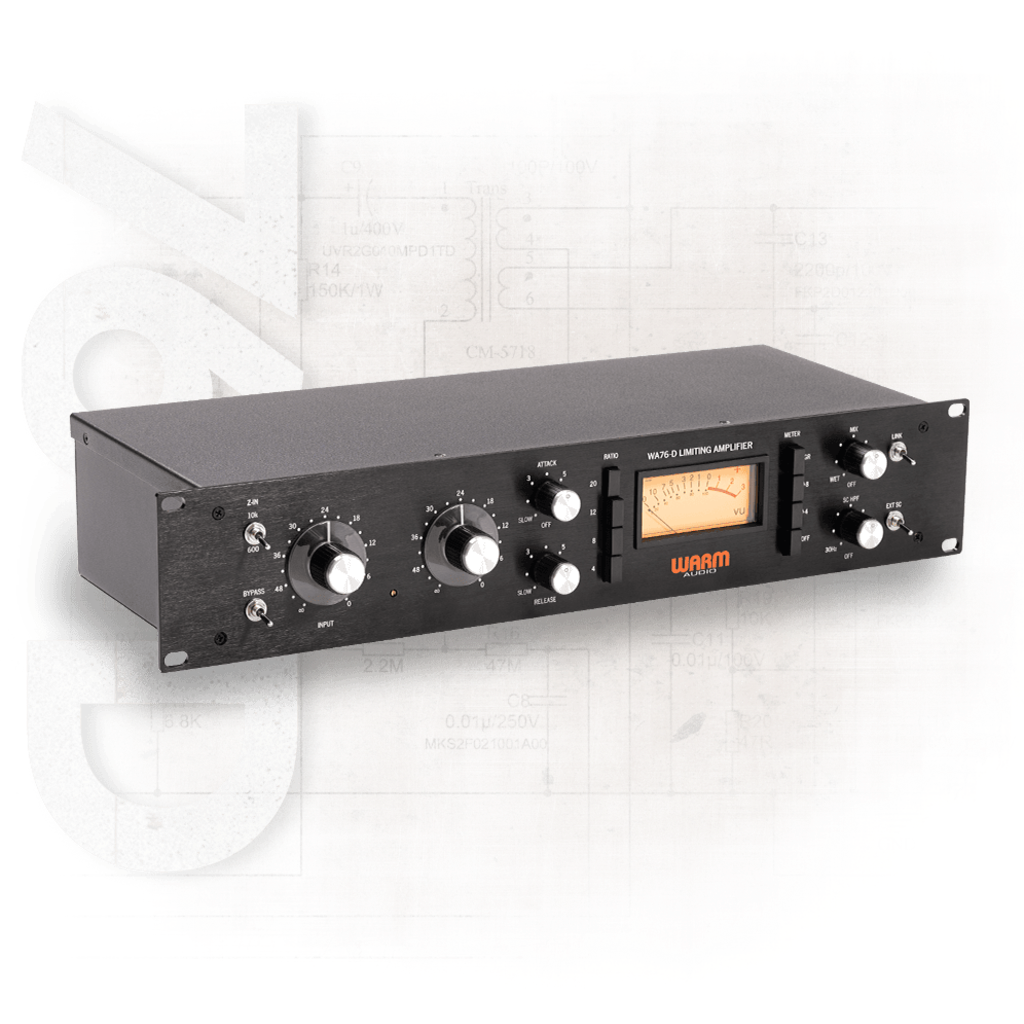 [WM-WA76-D] Warm Audio WA76-D – enkanals FET-kompressor med parallellkompresjon og utvidet sidechain-kontroll