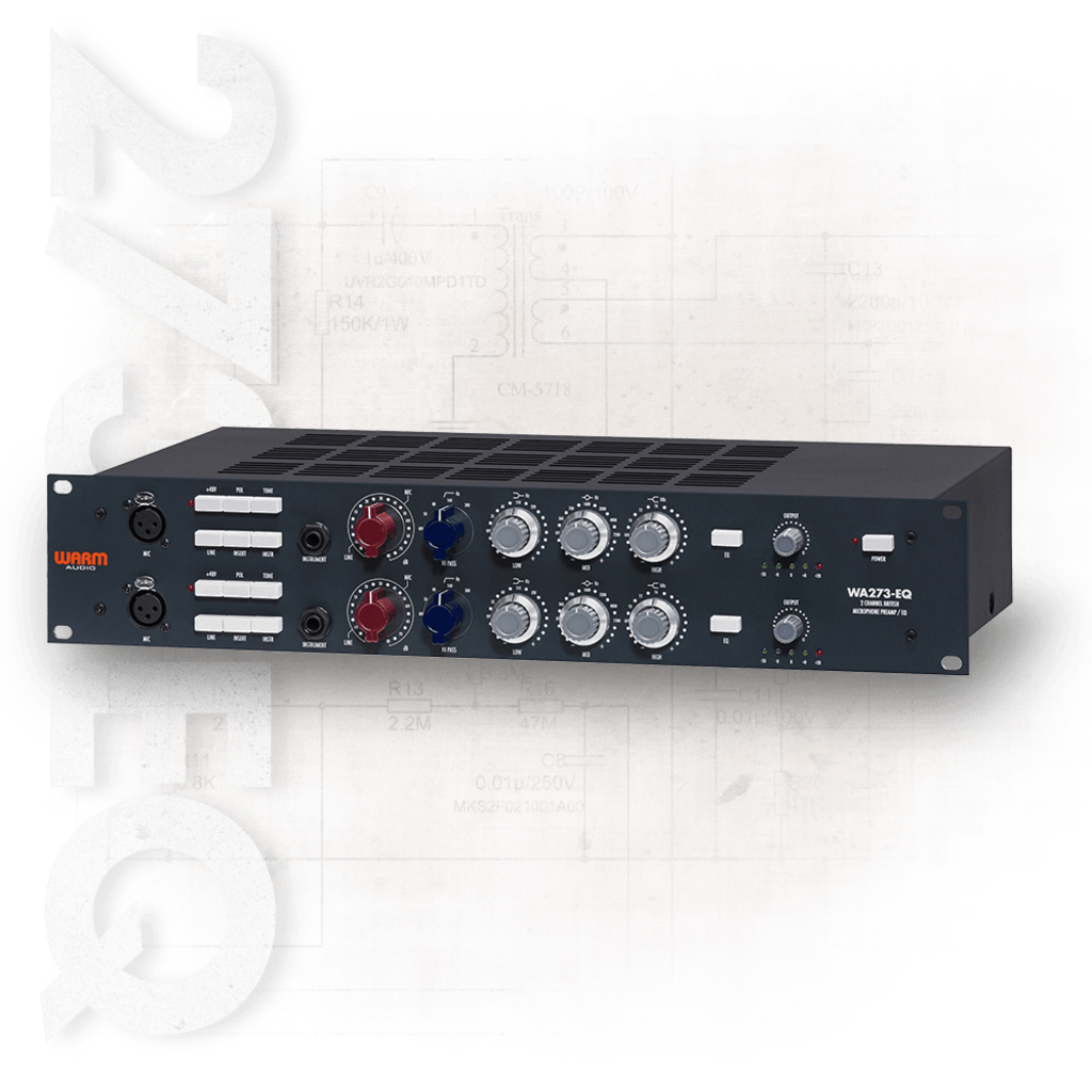 [WM-WA273-EQ] Warm Audio WA273-EQ – dual-kanals britisk mikrofonforforsterker med 3-bånds EQ