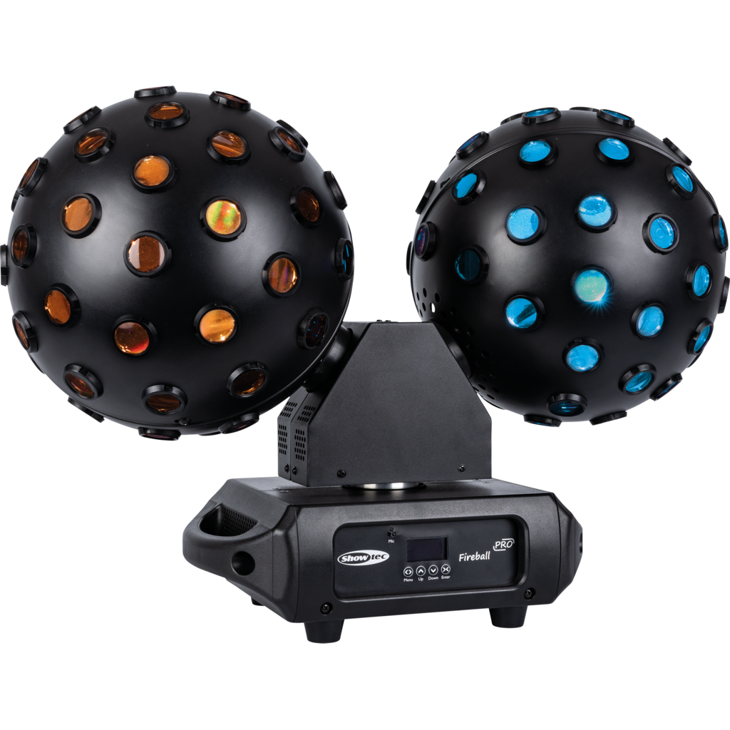 [43177] Showtec 43177 FireBall PRO – Dual RGBW effektlampe med 114 beams og endeløs rotasjon