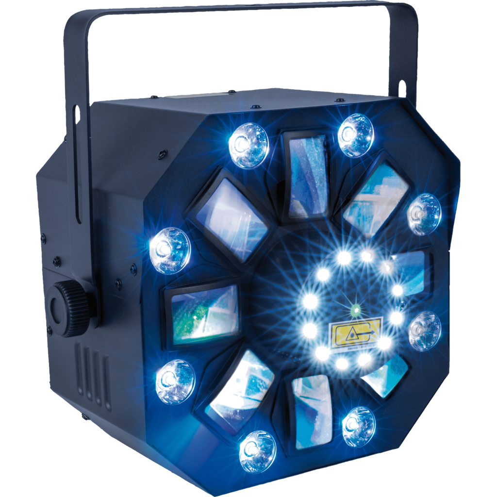 [43173] Showtec 43173 Firestorm – 4-i-1 effektlampe med wash, derby, strobe og laser