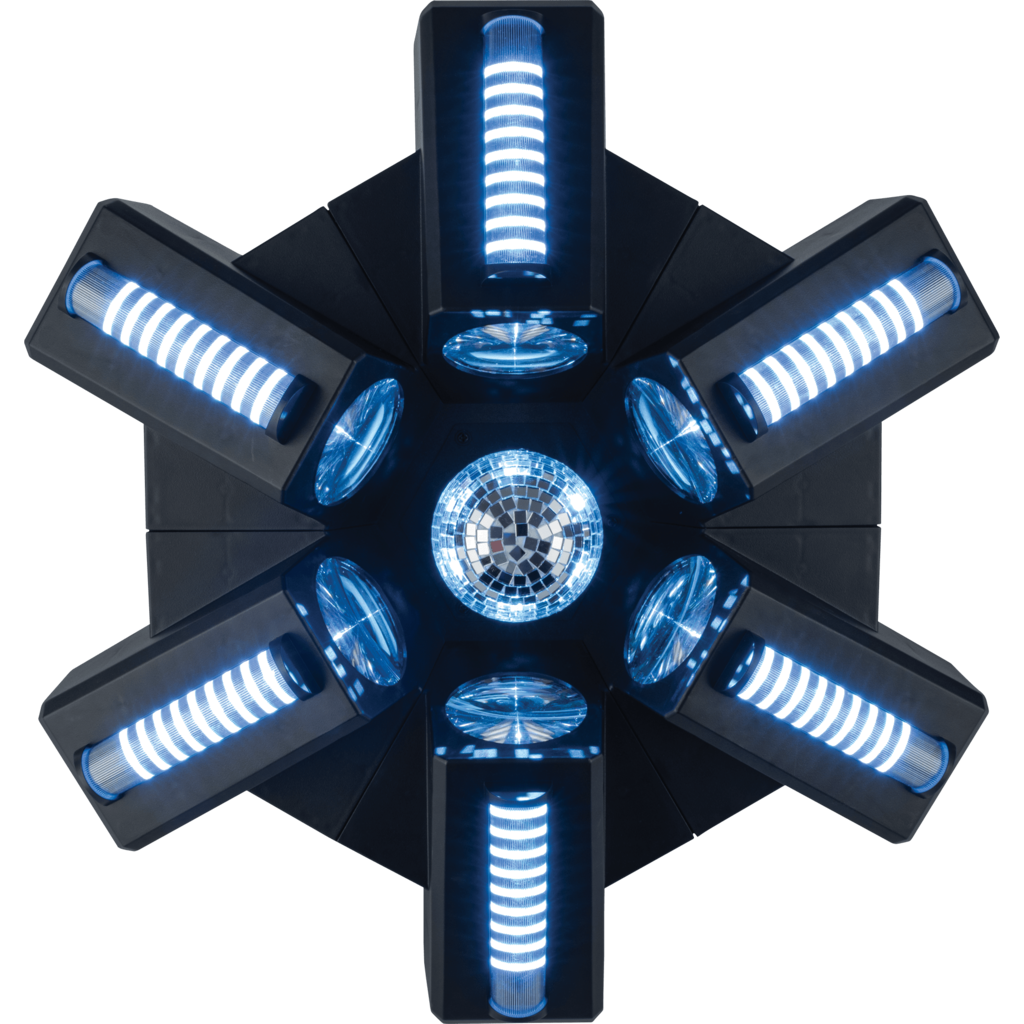 [43174] Showtec 43174 Typhoon 640 – RGBW multi-effekt med roterende speilkuleeffekt