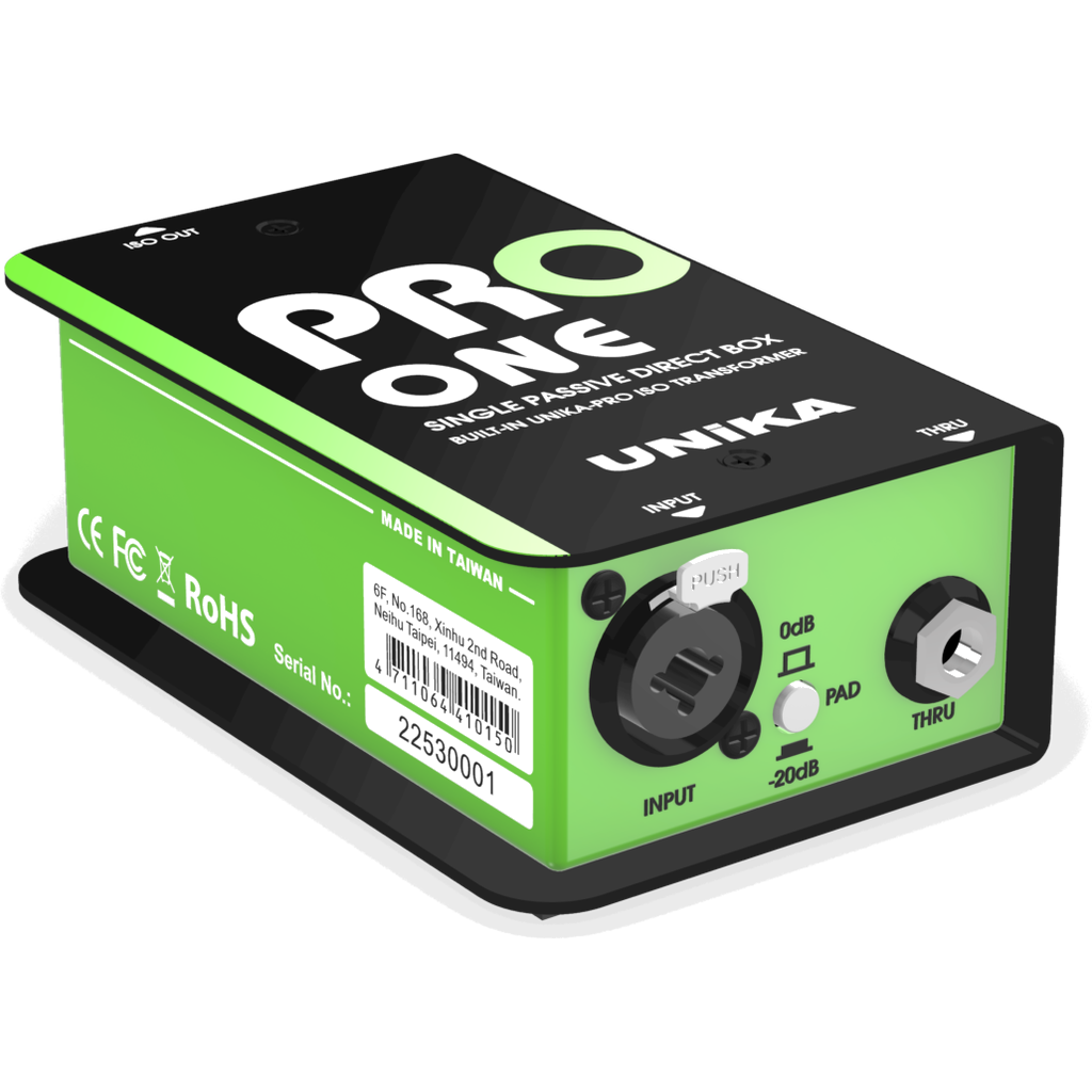 [28731] UNiKA PRO-ONE – Passiv DI-boks med transformatorisolert utgang