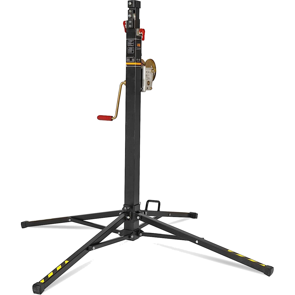 [TE-034B-VM] VMB TE-034 er et kompakt teleskopisk løftetårn fra VMB for løft av lys, høyttalere, truss og AV-utstyr opptil 3,8 meter.