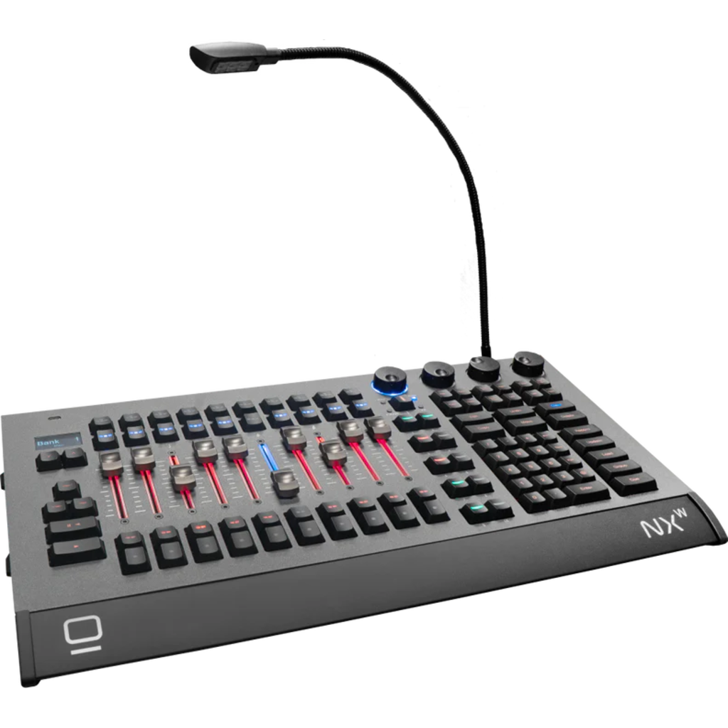 Obsidian ONYX NX W – USB-C kontrollflate med 10 motoriserte fadere, 4 DMX/RDM-porter og 16 univers