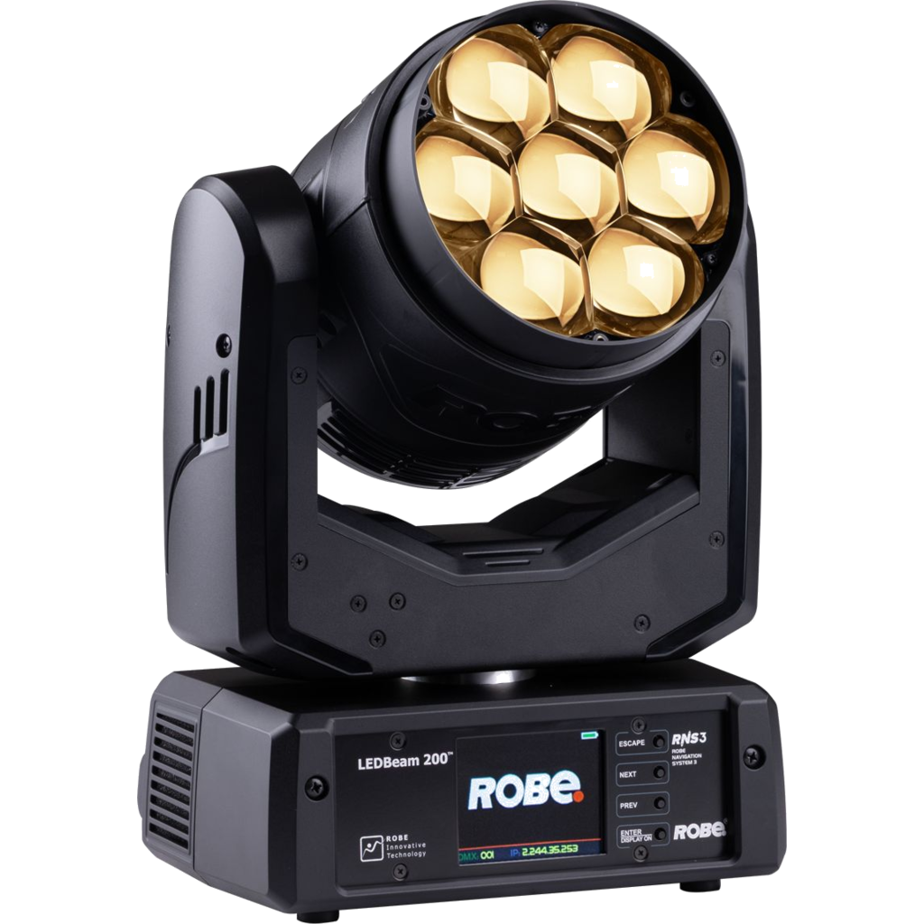 Robe LEDBeam 200 – RGBL moving head wash/beam med 3,8°–60° zoom, 25.000 lux og CRI 86