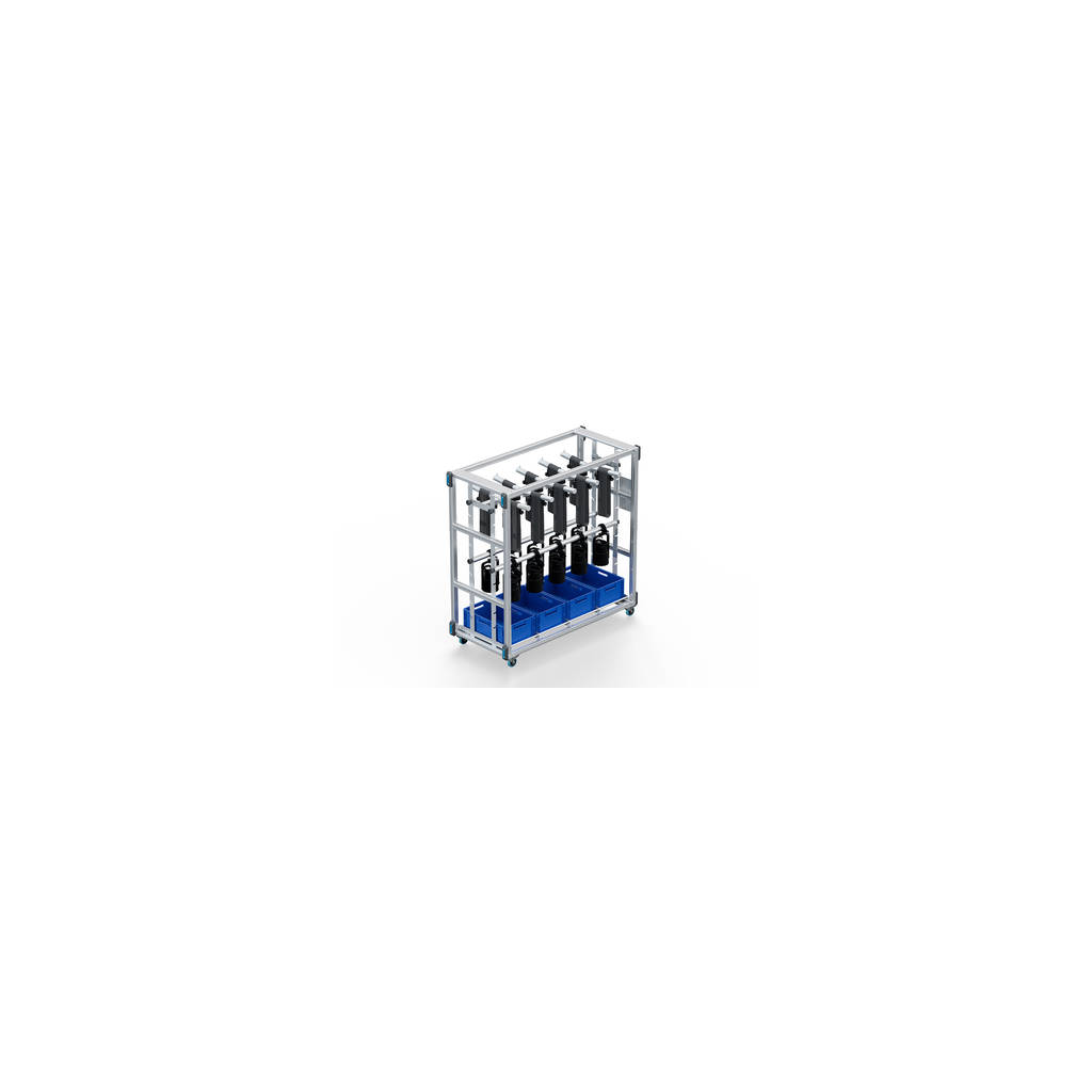 [183659] Prolyte Flex Cart base med nedre hylle – hylle, kabel- og lysbommer, 100mm