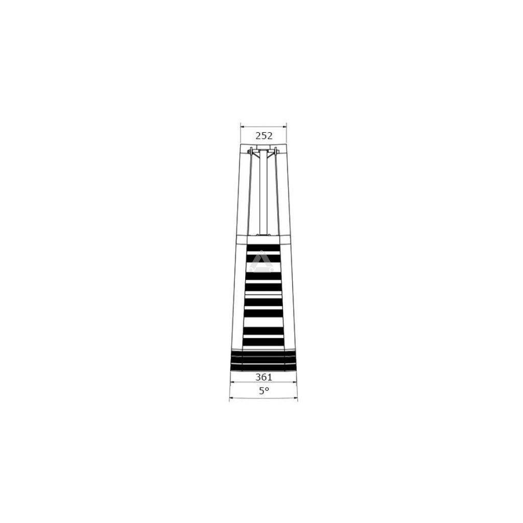 [165160] Prolyte BAR-31 Barrikadehjørne – 5°, Alu, Ut