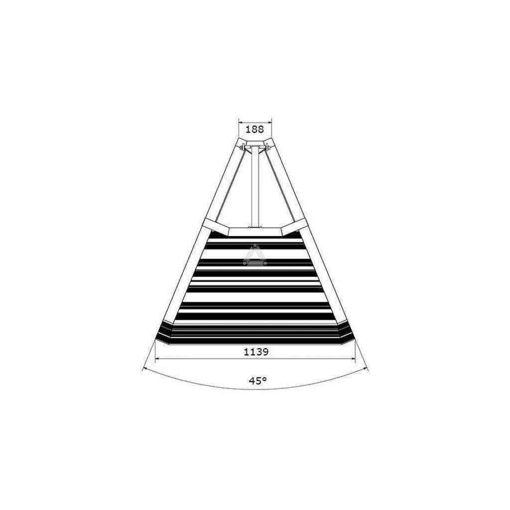 [165162] Prolyte BAR-31 Barrikadehjørne – 45°, Alu, Ut