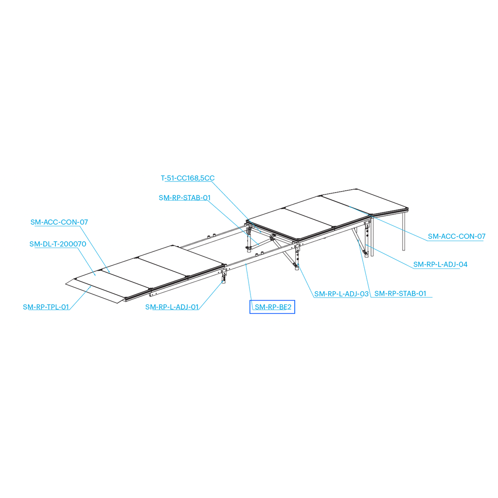 [166433] Prolyte SM-RP StageDex vange – 200cm, sidevange For StageDex Rampe