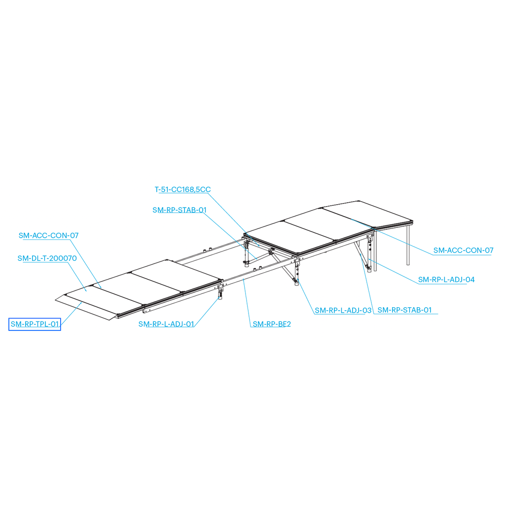 [166438] Prolyte SM-RP StageDex sluttstykke – Rampeavslutning For StageDex Rampe