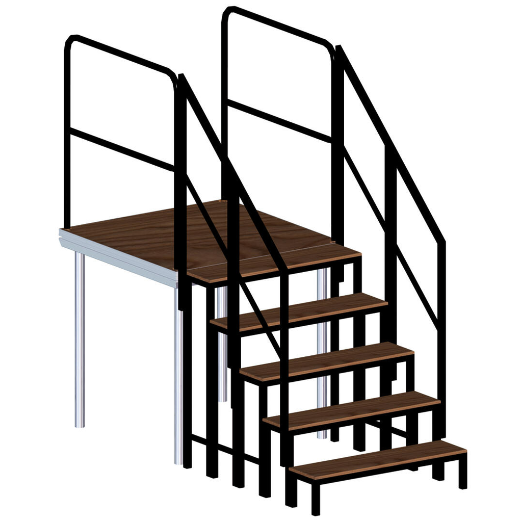 [165795] Prolyte SM-STAIR EasyStair modultrapp – 60cm, Enkel Trappemodul
