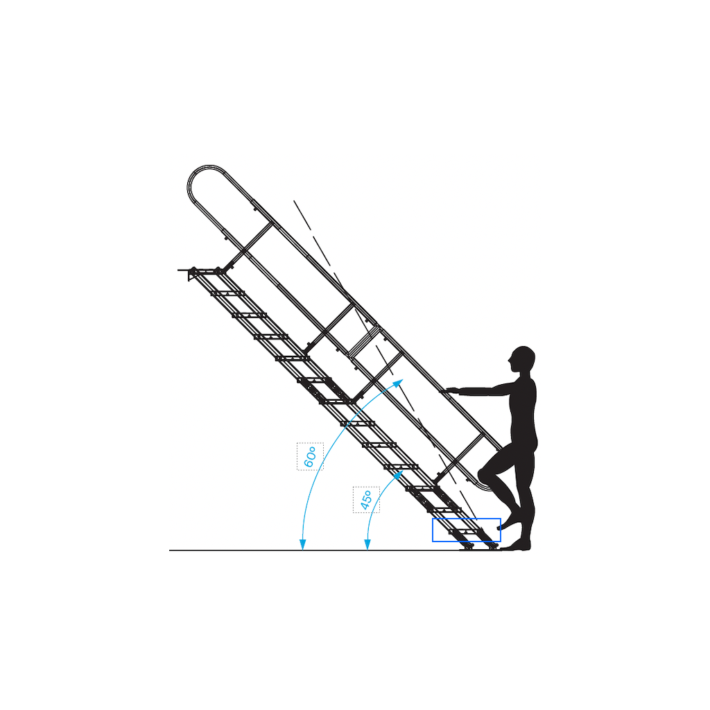 [165799] Prolyte SM-STAIR EasyStair flex påbygg – 1-Trinn, Påbygningsdel, u/koblinger