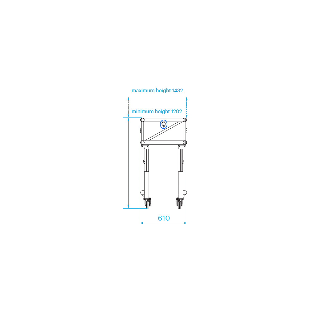[165880] Prolyte S36PRA-T Prerigg rør – 305cm, Alu, Ø50x5, For Prt2, Inkl Feste