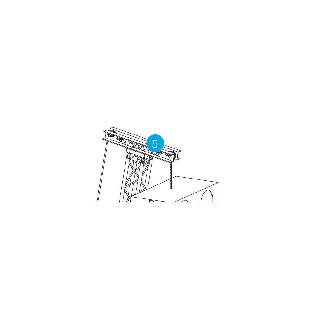 [166001] Prolyte RT-S52V Toppstykke RT-009S-2 – Alu for 52V-tross