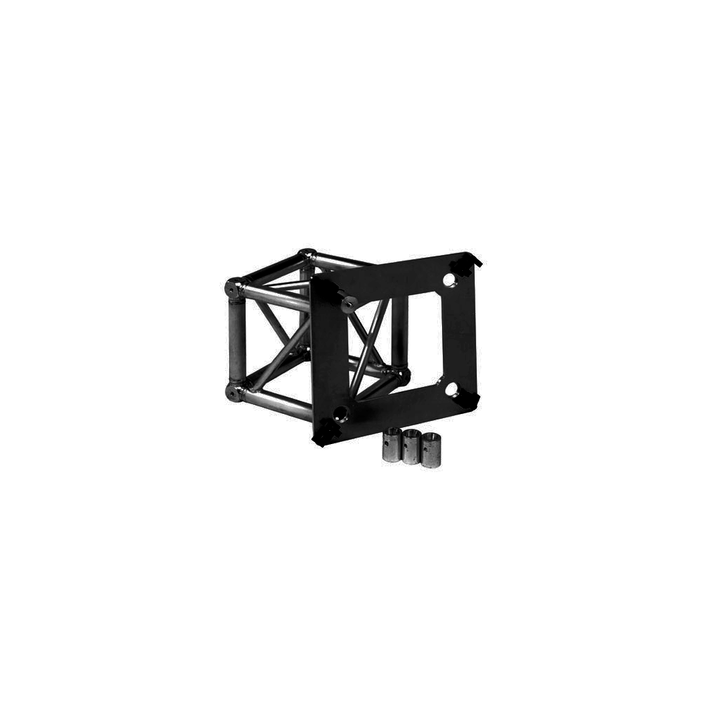 [166124] Prolyte BOX-40V bokshjørne festestykke – Sort, 10,5cm U/Boltesett