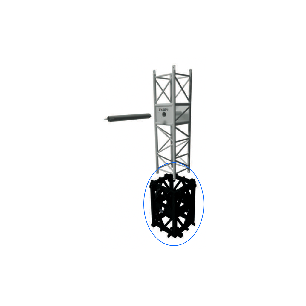 Prolyte DT-Tårn Sikringsblokk D75T-010 – Alu for D75T Tårn Og M145Rv tross