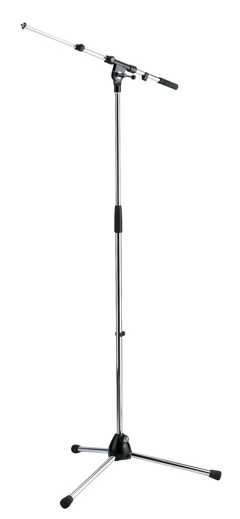 K&M 210/9 Mikrofonstativ lang boom, lange ben, chrome