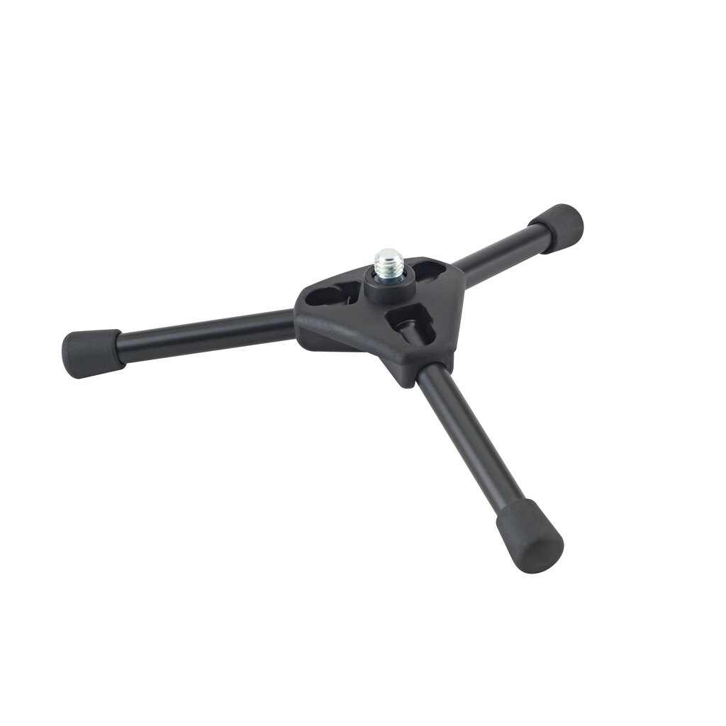 K&M 23110 Table microphone stand, Black plastic base with folding legs, H: 60mm