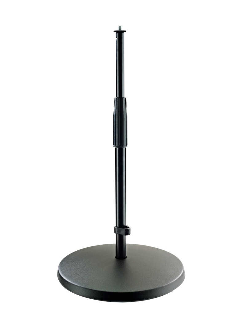 K&M 23323 Microphone stand, Black heavy cast iron base H: 350-570 mm, 3/8“