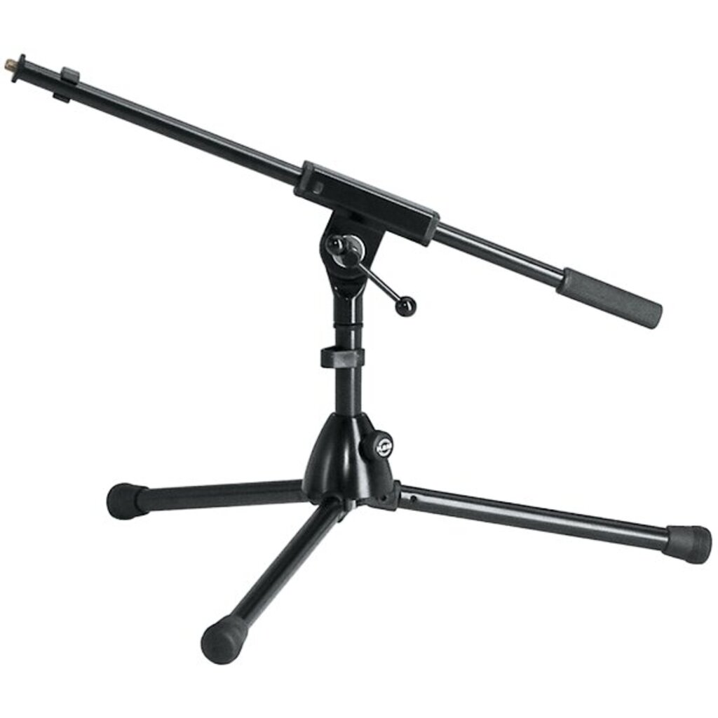 [25910-300-55] K&M 25910 Mikrofonstativ lav m/fast boomarm kort ben