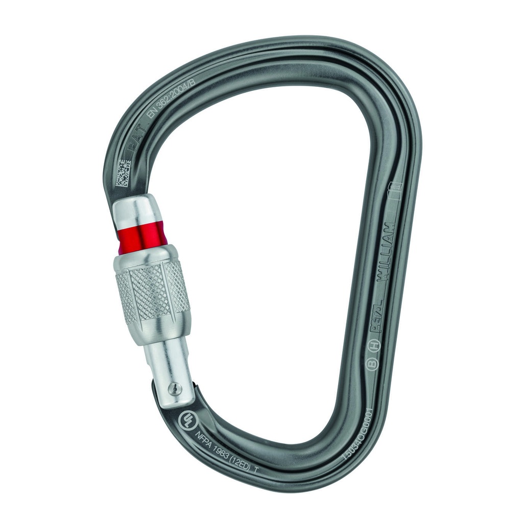 [159418] Petzl M36A SL WILLIAM SCREW-LOCK – stor asymmetrisk karabiner med manuell skrulås