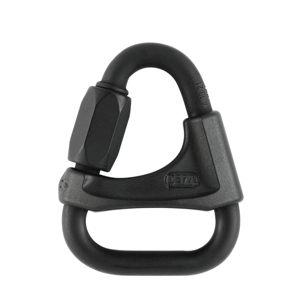 Petzl P11 8BN DELTA – sort trekantet skrulenk i stål 8 mm med posisjoneringsbøyle
