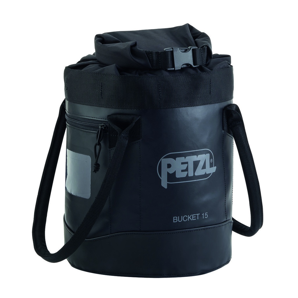[163038] Petzl BUCKET – selvstående tau- og utstyrsbag (Sort, 15L)
