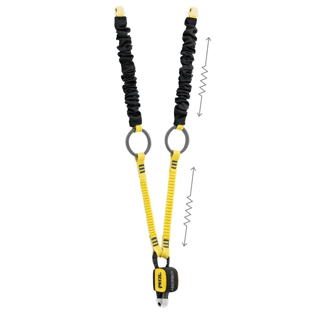 [182201] Petzl L015AB00 ABSORBICA-Y TIE-BACK – dobbel forbindelsesline med falldemper og TIE-BACK-ringer