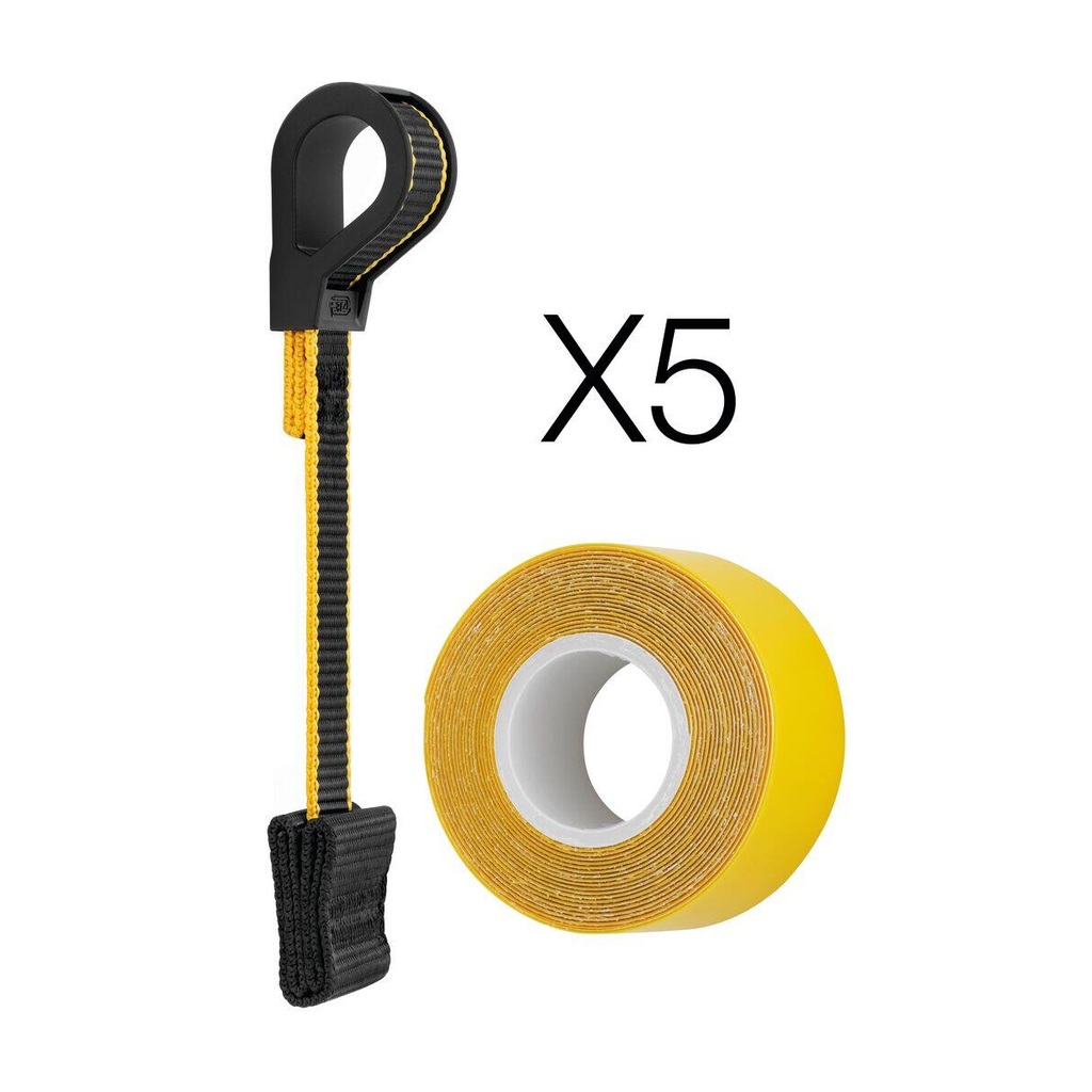 [186849] Petzl S050AA00 TOOLINK S og TOOLTAPE – verktøyfeste opptil 2,3 kg, 5-pakning