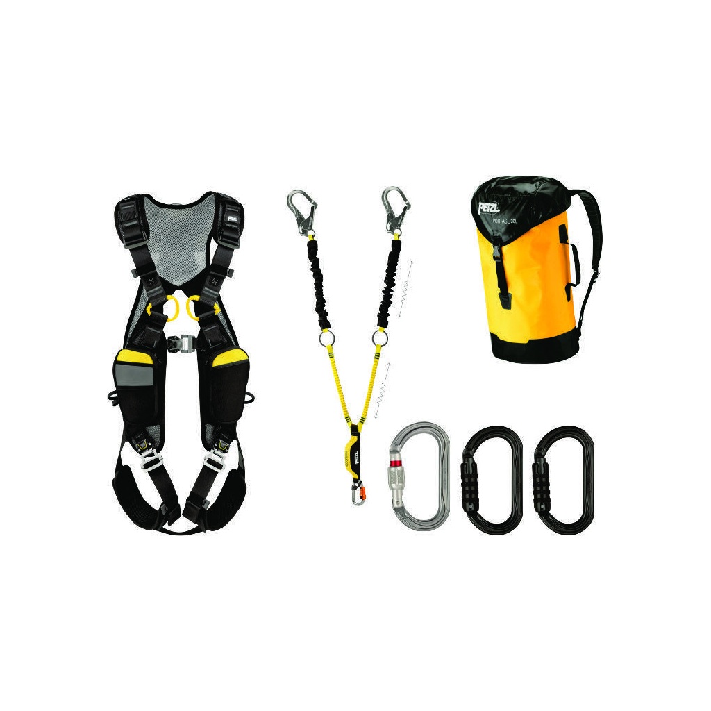 [159487] Petzl NEWTON EASYFIT selepakke – fallsele med dobbel fangline og tilbehør (1)