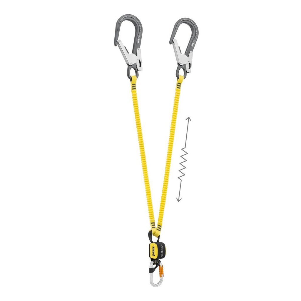 [179726] Petzl L014CB01 ABSORBICA-Y MGO 150 FLEX European Version – dobbel forbindelsesline med falldemper og MGO-koblinger