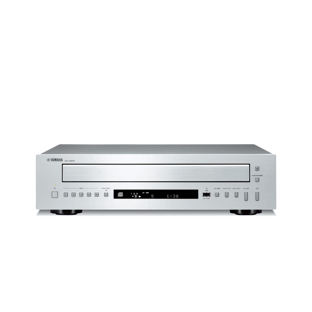 [185945] Yamaha CD-C603 – CD-veksler, sølv