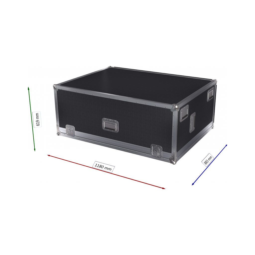 Capro Kasse for Allen & Heath S5000, 80mm Kabelgate,hjul